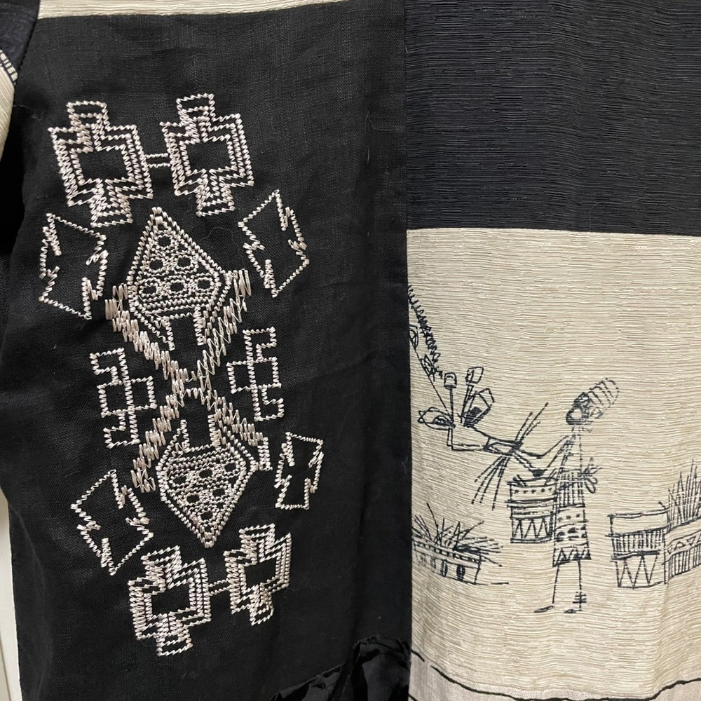 NEW Chicos Linen Silk Patchwork Jacket Safari Gir… - image 4